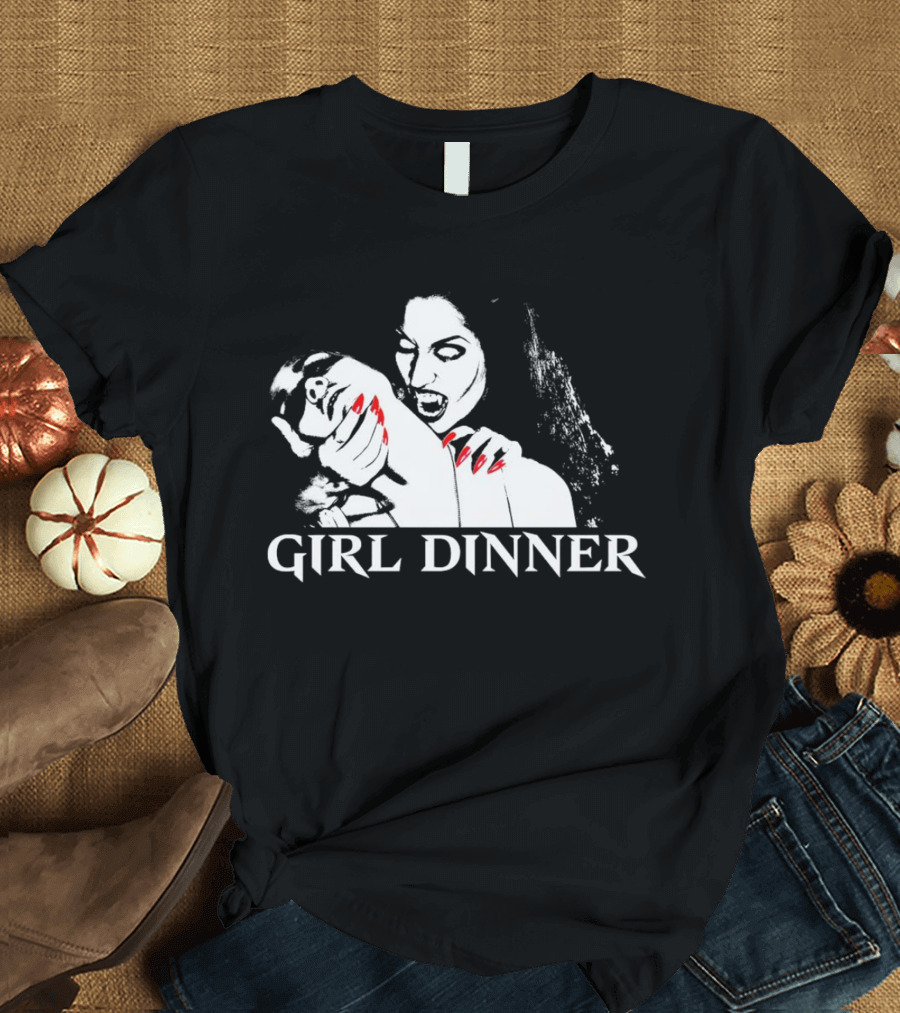 Girl Dinner Vampire Gothic Horror Aesthetic T-Shirt