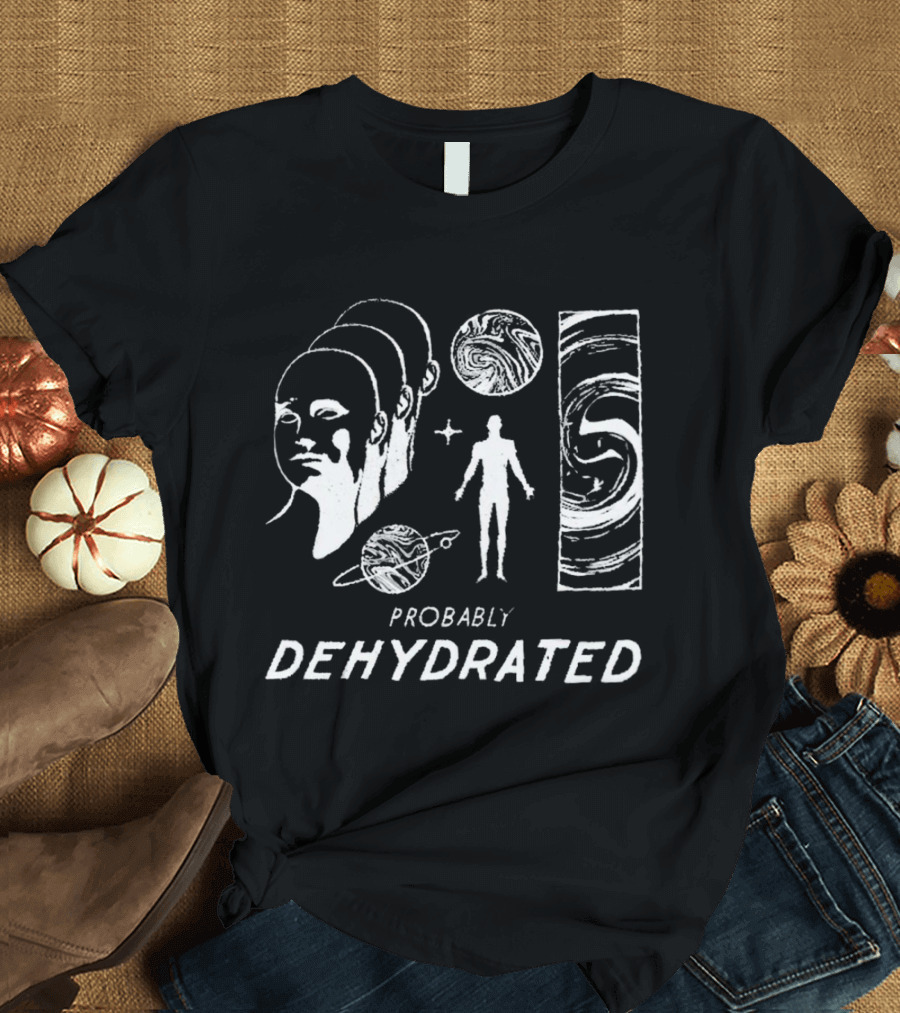 Probably Dehydrated Cosmic Swirl and Human T-Shirt