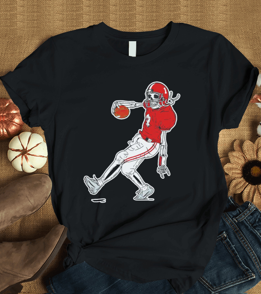 Sterling Shepard Oklahoma Sooners Tuck Fexas Skeleton Football Player T-Shirt