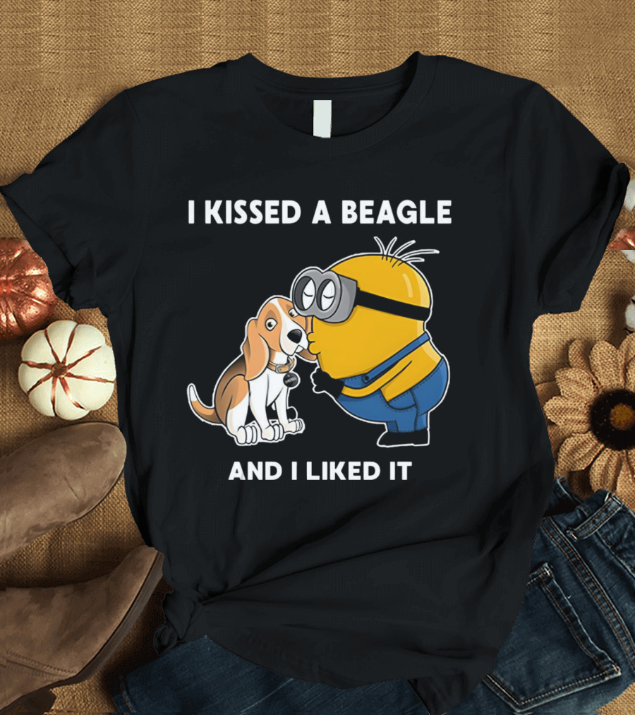 I Kissed a Beagle and I Liked It Minion Beagle Interaction T-Shirt