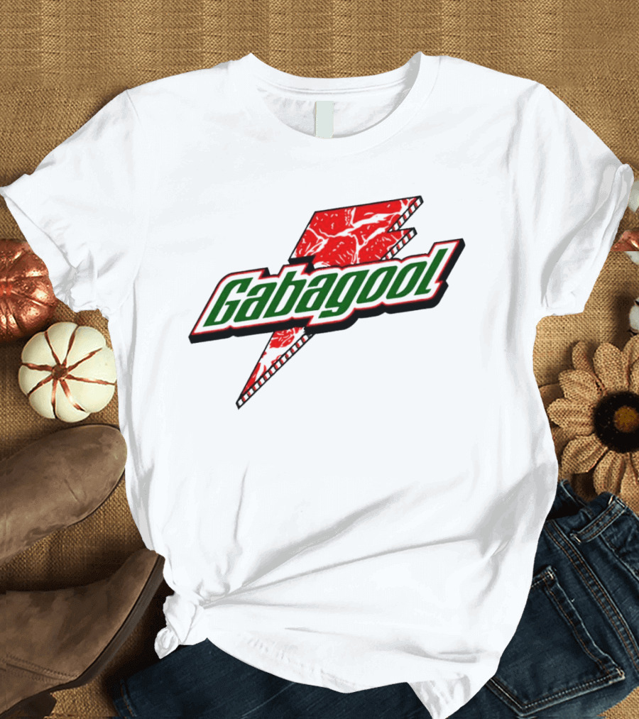 Gabagool Meat Lightning Bolt Red Green T-Shirt