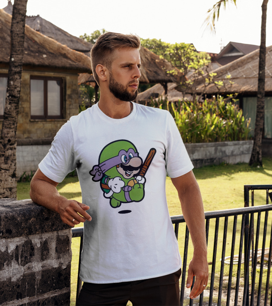 Mario Super Donny Bro Ninja Parody Character T-Shirt