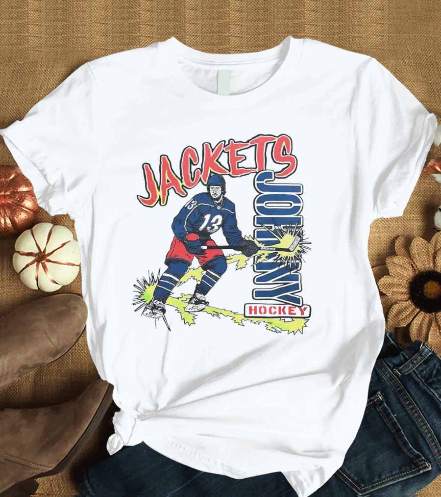Jackets Johnny Gaudreau Hockey T-Shirt