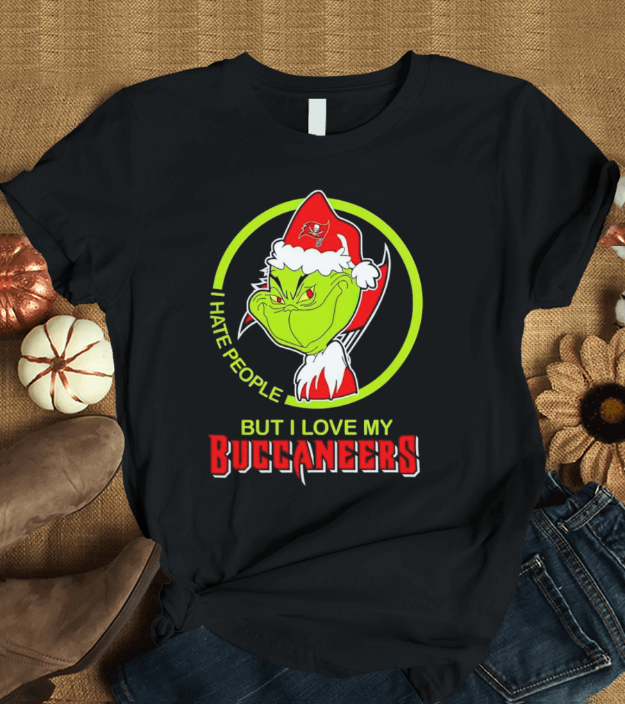 Grinch I Hate People But I Love My Buccaneers T-Shirt