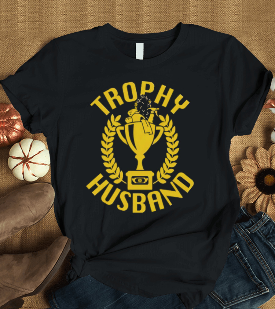 Trophy Husband Laurel Cup with Hat and Beer T-Shirt