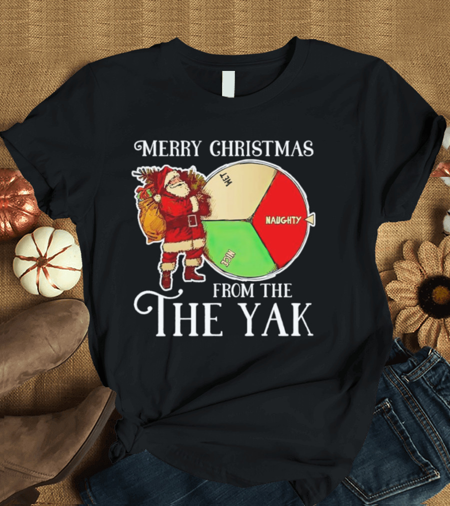 Merry Christmas From the Nice Naughty List Yak Santa T-Shirt
