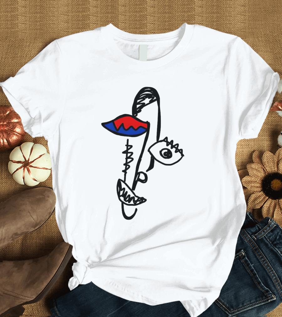 Beyond Graf’s Latest Abstract Picasso Face Disconnected Lines and Shapes T-Shirt