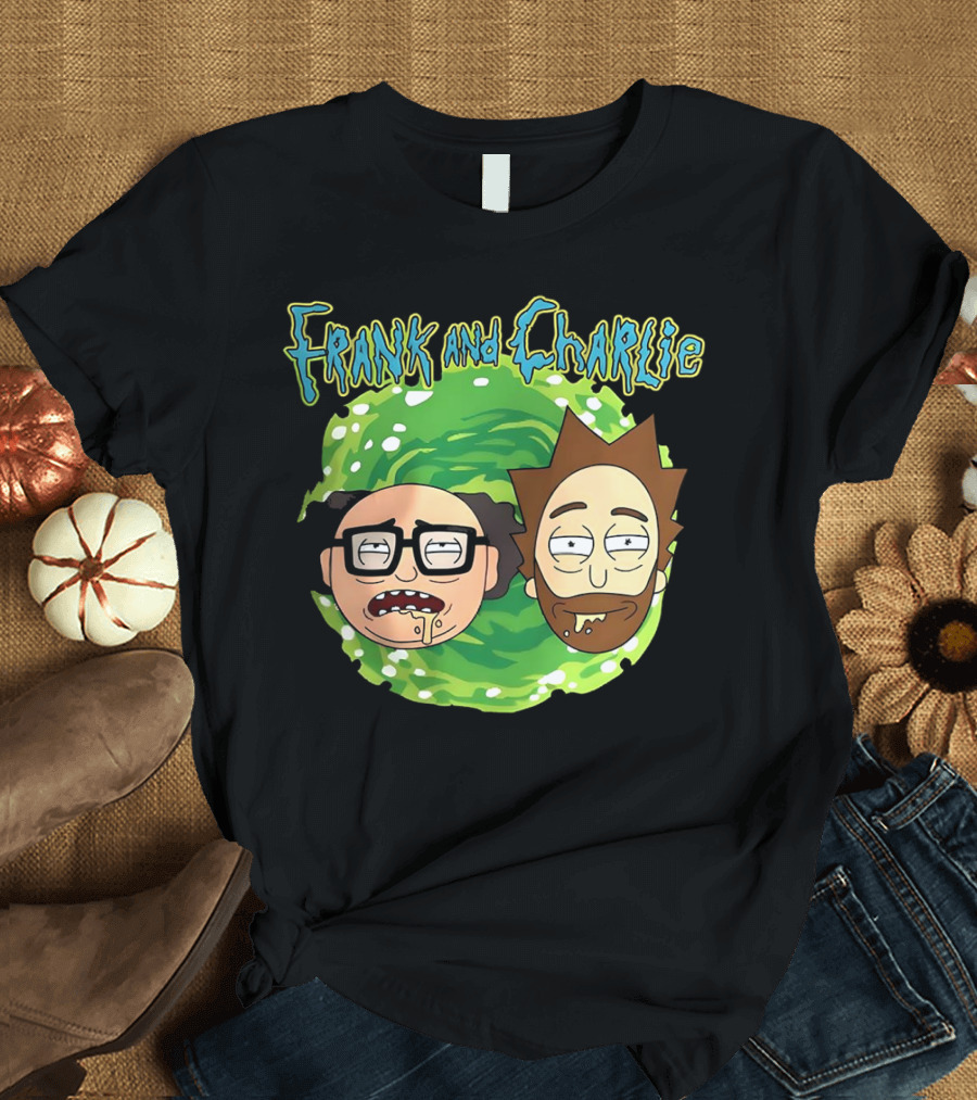 Frank and Charlie Rick and Morty Portal Faces T-Shirt