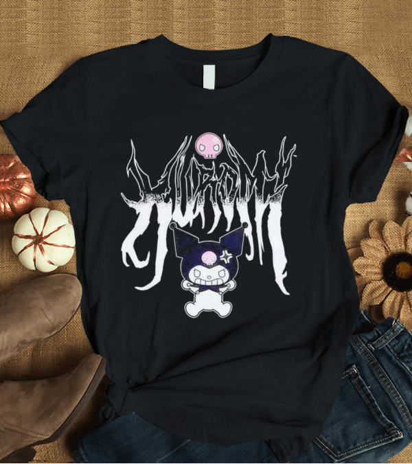 T-Shirt: Kuromi Angry Metal Sanrio Skull Punk T-Shirt Kuromi Angry Metal Sanrio Skull Punk T-Shirt