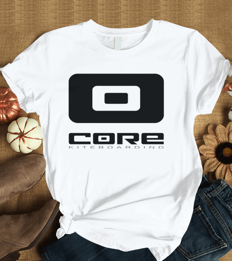Core Kiteboarding Logo Icon with Bold Black Typography T-Shirt