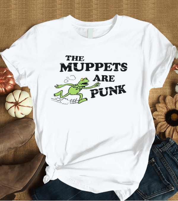 T-Shirt: The Muppets Are Punk Kermit Running T-Shirt The Muppets Are Punk Kermit Running T-Shirt