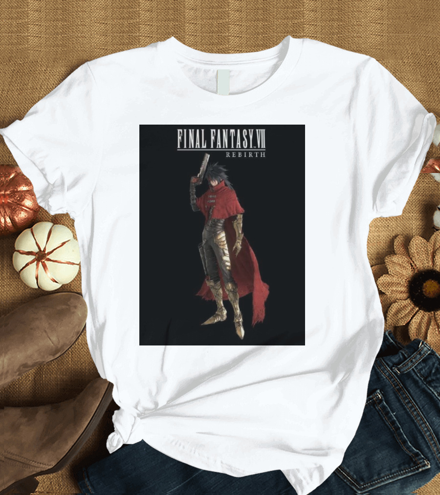 Final Fantasy VII Rebirth Vincent Valentine Character T-Shirt