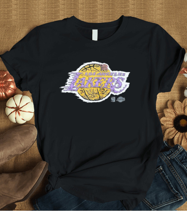 T-Shirt: Los Angeles Lakers NBA Basketball Logo Deconstructed T-Shirt Los Angeles Lakers NBA Basketball Logo Deconstructed T-Shirt
