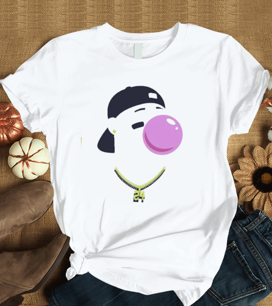 Griffey Clown Iconic Bubblegum Necklace 24 Player T-Shirt