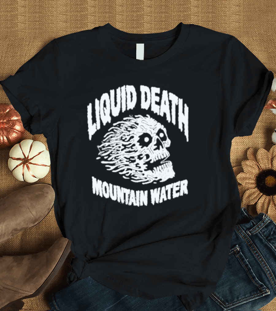 Liquid Death Mountain Water Skull T-Shirt
