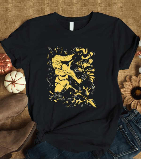 T-Shirt: Galaxy Gal HelloWinter Vintage Warrior Fantasy Scene T-Shirt Galaxy Gal HelloWinter Vintage Warrior Fantasy Scene T-Shirt