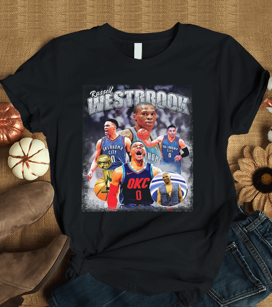 Russell Westbrook Oklahoma City Thunder NBA Vintage 80s Champion T-Shirt