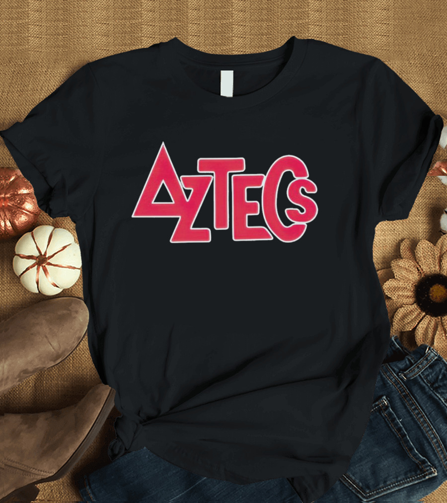 San Diego State Aztecs Bold Red Tribal Typography T-Shirt