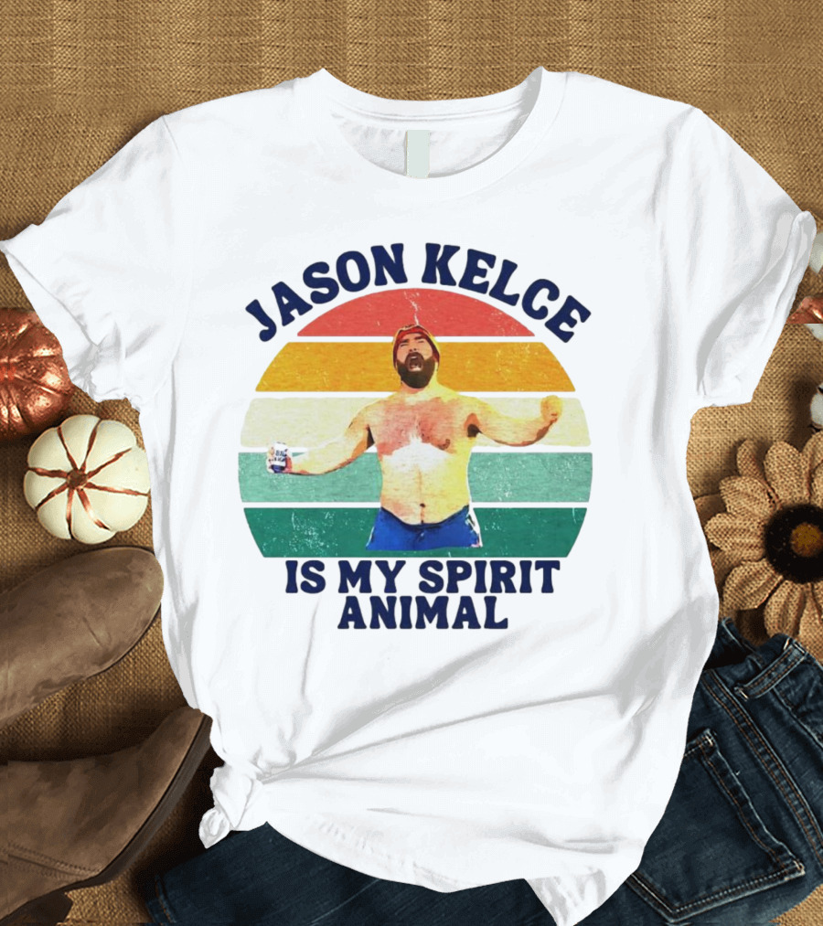 Jason Kelce Is My Spirit Animal Vintage Retro T-Shirt