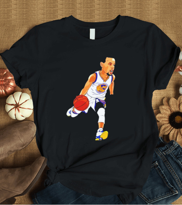 T-Shirt: Steph Curry Oakland Basketball Cartoon Golden State Warriors T-Shirt Steph Curry Oakland Basketball Cartoon Golden State Warriors T-Shirt