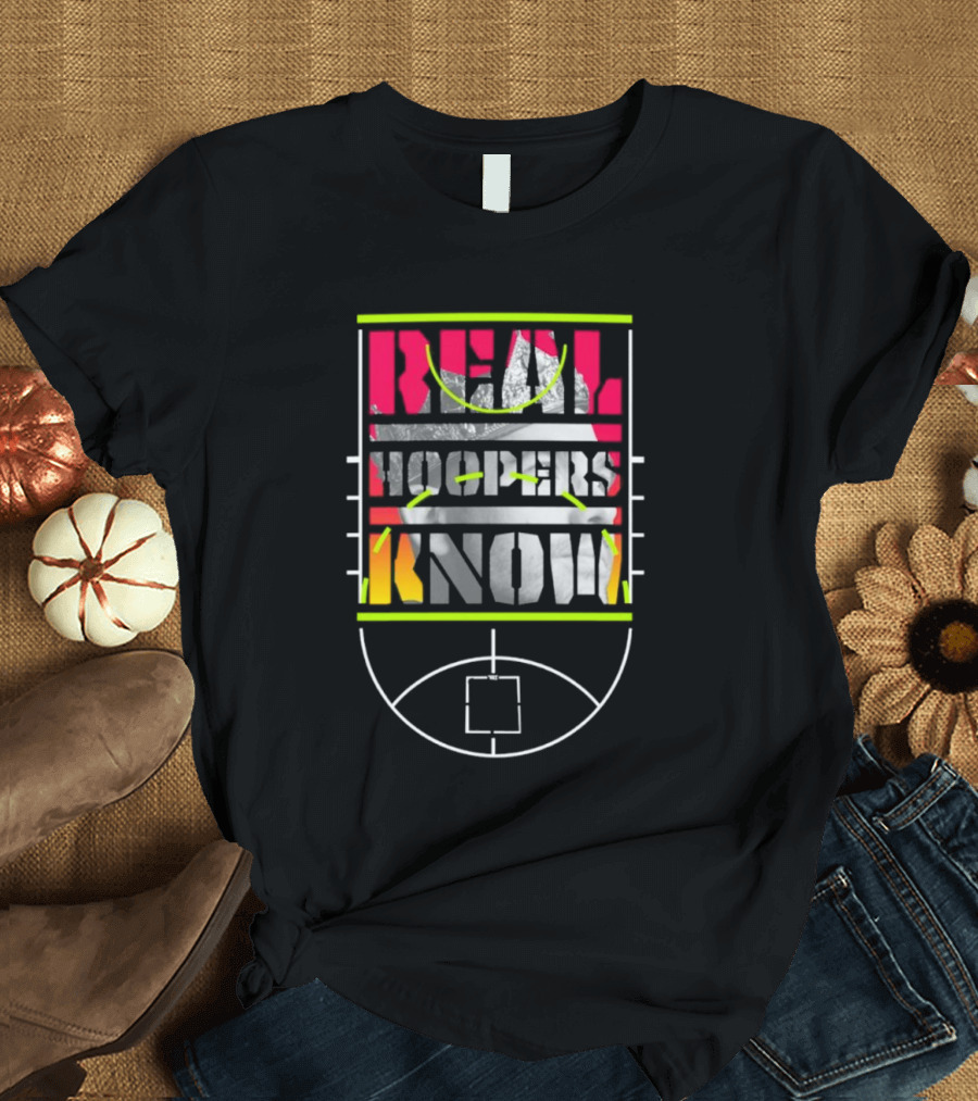 Real Hoopers Know Basketball Court T-Shirt