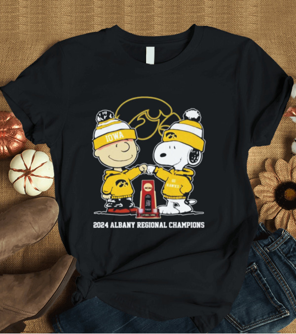 T-Shirt: Snoopy and Charlie Brown Iowa Hawkeyes 2024 Albany Regional Champions T-Shirt Snoopy and Charlie Brown Iowa Hawkeyes 2024 Albany Regional Champions T-Shirt