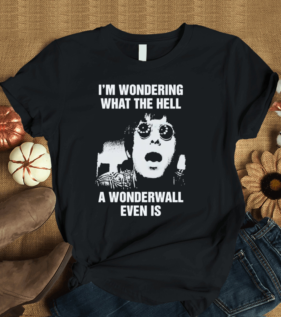 I’m Wondering What the Hell a Wonderwall Even Is Music Nostalgia Retro Sunglasses T-Shirt