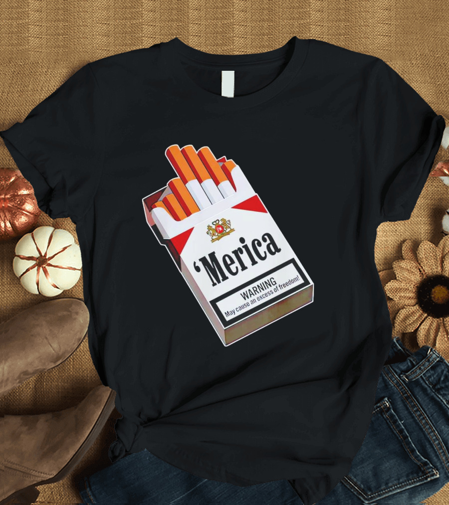 Merica Marlboro Warning Excess of Freedom T-Shirt