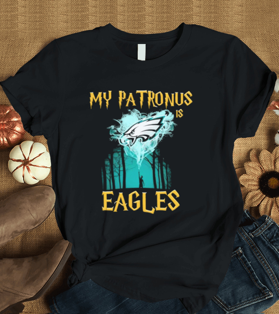 My Patronus is Philadelphia Eagles Forest Scene Football Fan Magic Charm T-Shirt
