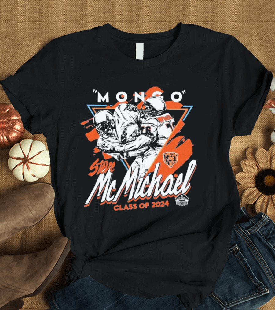 Steve McMichael Mongo Class of 2024 Chicago Bears Hall of Fame T-Shirt