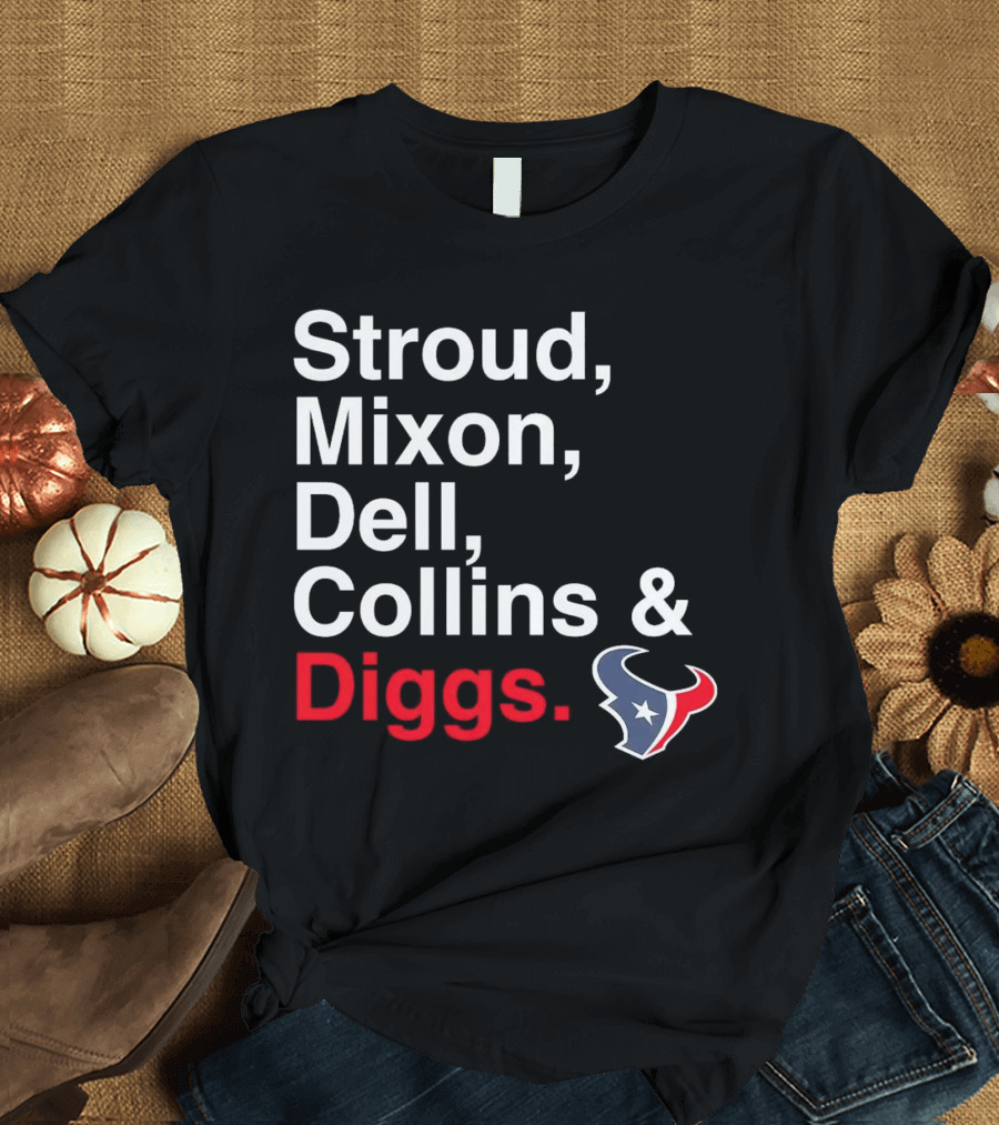 Houston Texans Stroud Mixon Dell Collins Diggs T-Shirt