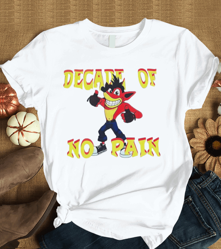 Decade of No Pain Crash Bandicoot Thumbs Up T-Shirt