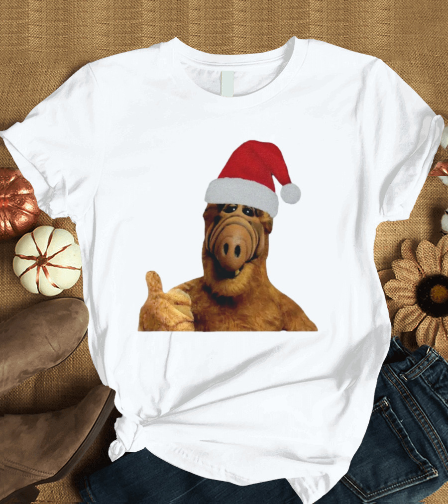 Alf Wearing Santa Hat Christmas Holiday T-Shirt