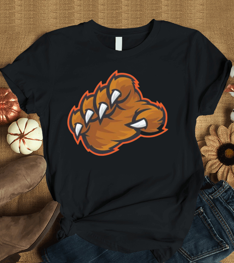 The Claw Bears Football Fierce Paw T-Shirt