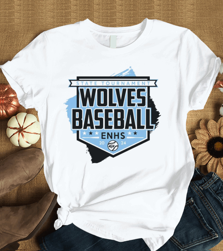 State Tournament ENHS Wolves Baseball T-Shirt