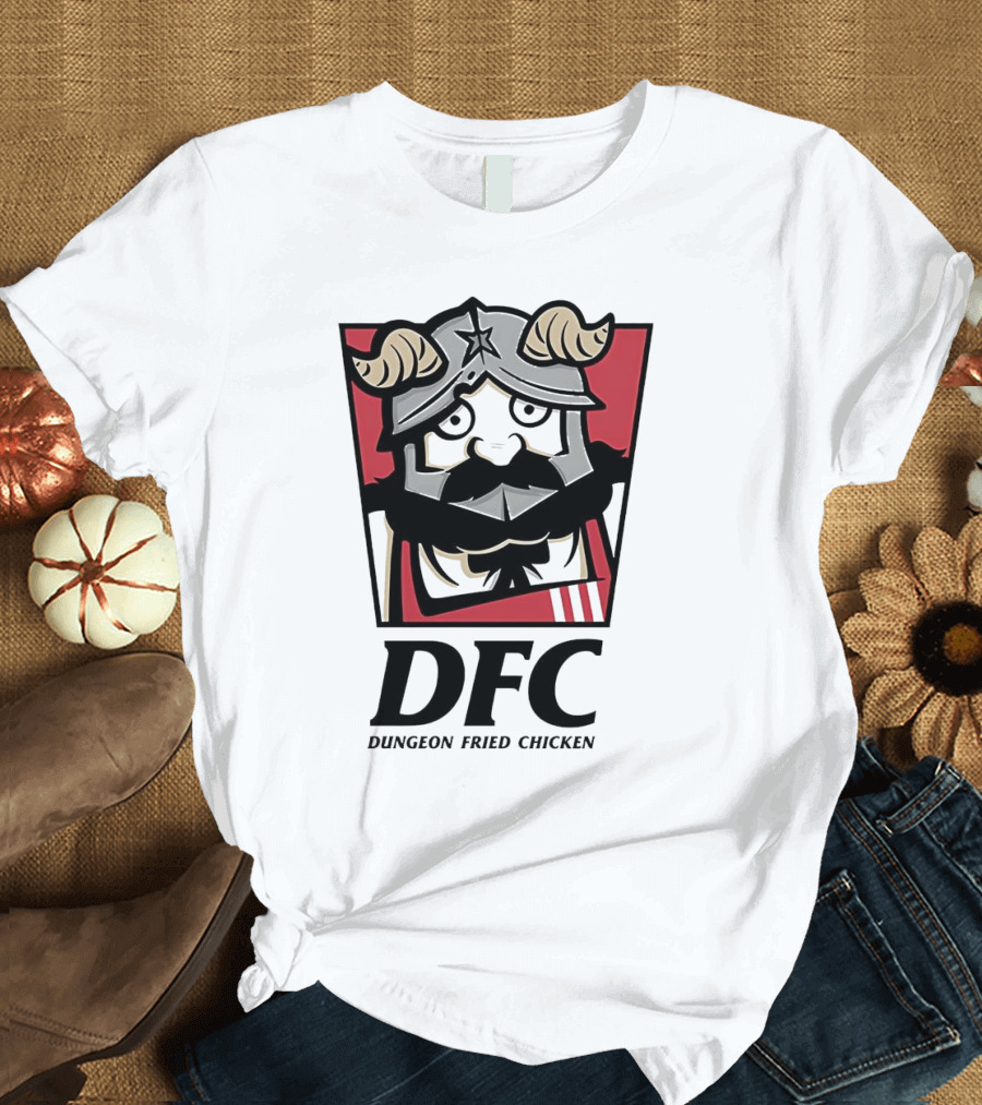 DFC Dungeon Fried Chicken Knight Helmet T-Shirt