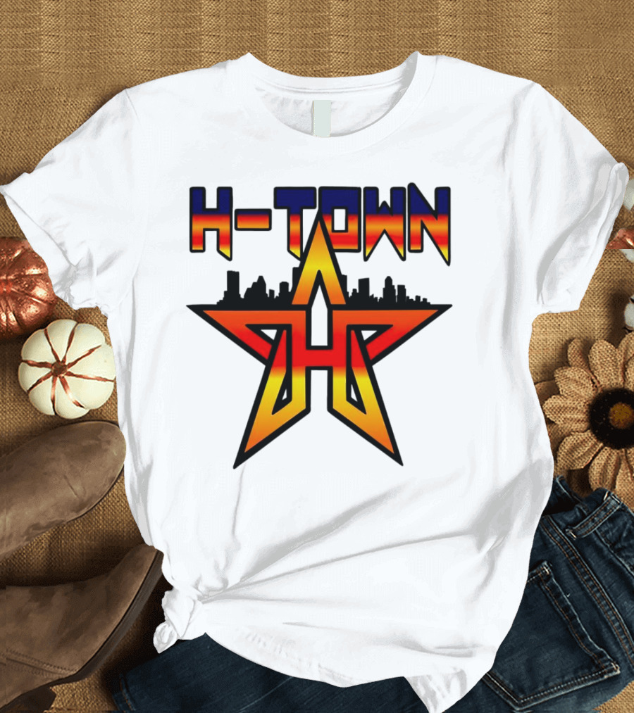 H-Town Skyline Star Houston Astros Baseball T-Shirt