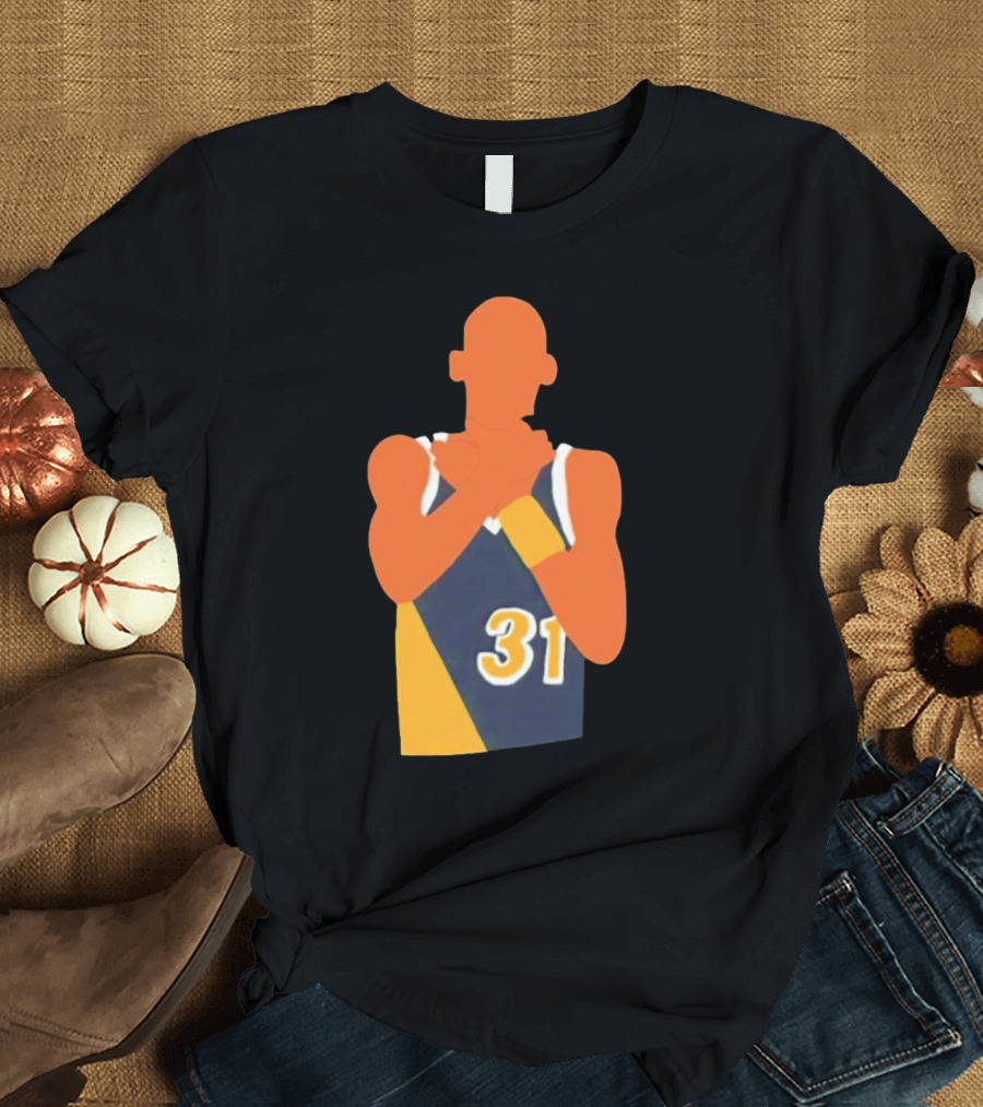 Reggie Miller 31 Choke Sign Basketball Player T-Shirt