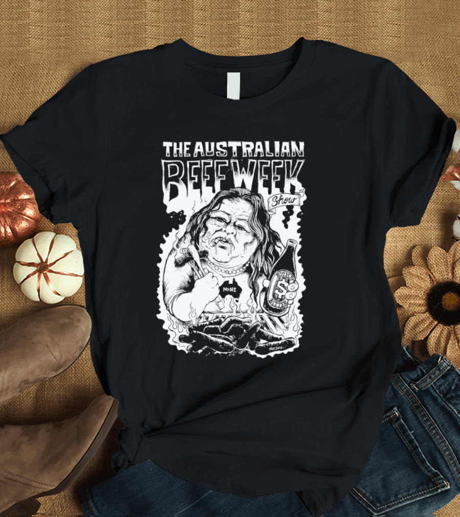 The Australian Beefweek Show Mine Beer and Sausages T-Shirt