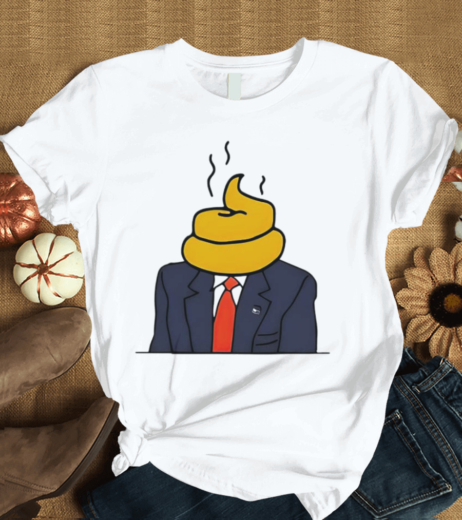 Trump Orange Turd Head in Suit with Red Tie T-Shirt