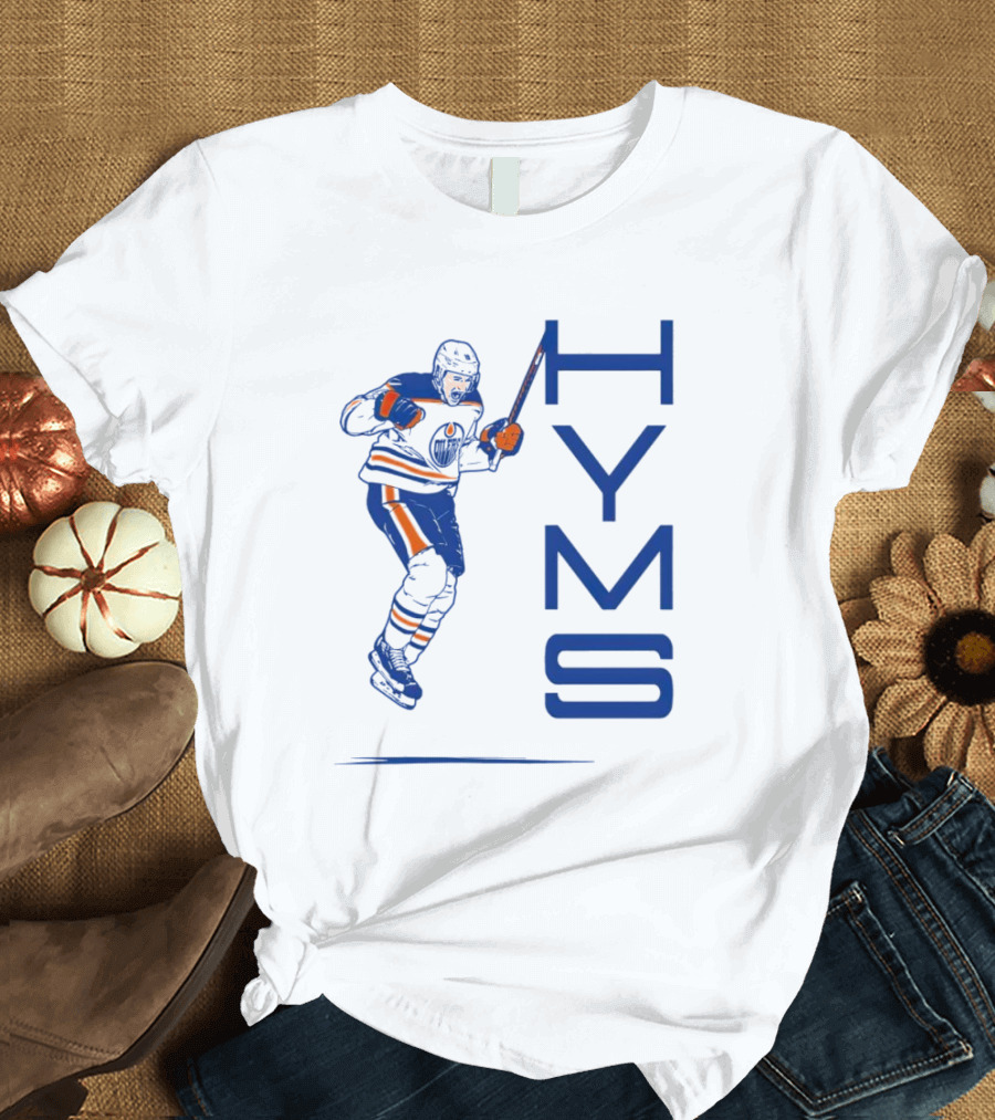 Zach Hyman Edmonton Oilers HYMS Hockey Player T-Shirt