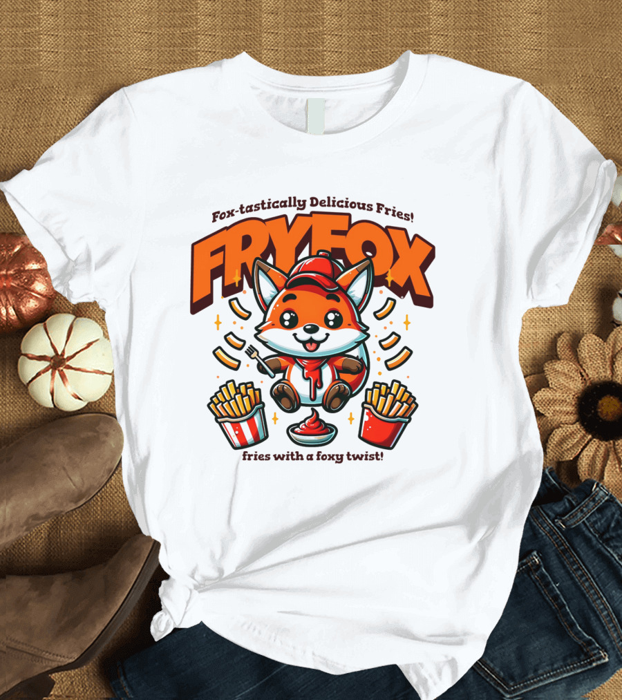 FRYFOX Fox-tastically Delicious Fries with a Foxy Twist T-Shirt