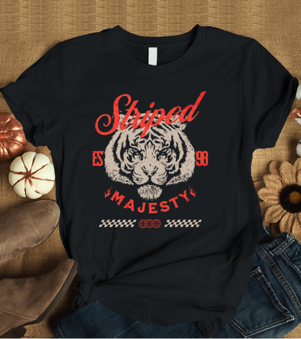 T-Shirt: Striped Majesty Tiger Est 1998 T-Shirt Striped Majesty Tiger Est 1998 T-Shirt