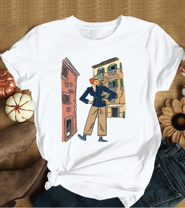 T-Shirt: Dick Carroll X Roy Roger’s Positano Chic Casual Stroll T-Shirt Dick Carroll X Roy Roger’s Positano Chic Casual Stroll T-Shirt