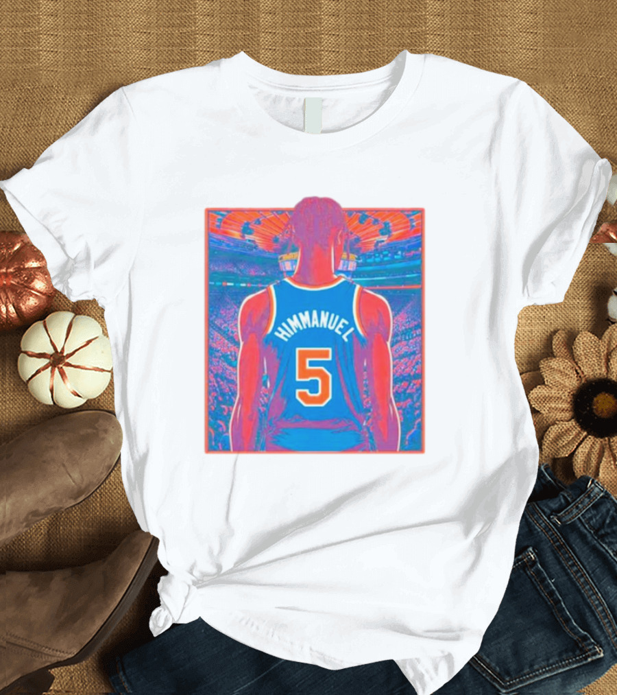HIMMANUEL 5 New York Knicks Basketball Jersey in Vibrant Arena Scene T-Shirt