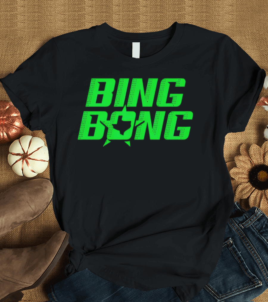 Dallas Stars Bing Bong Sports Text Logo Star Emblem T-Shirt