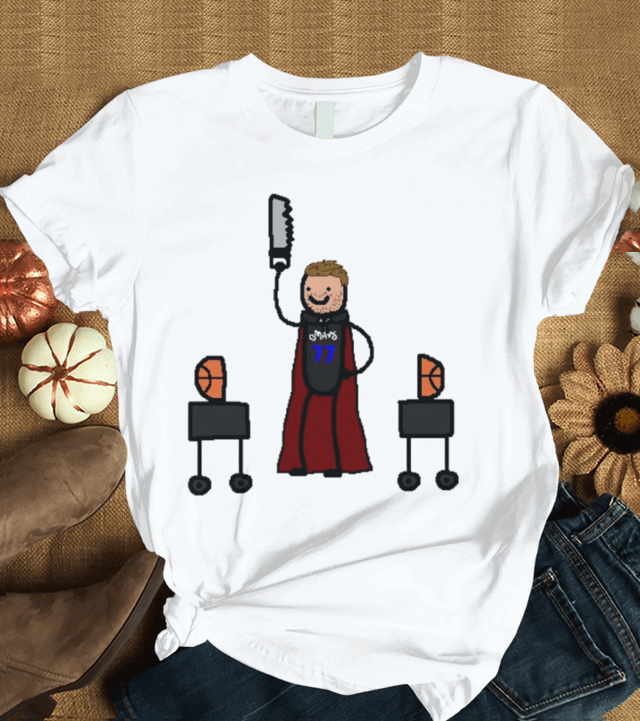 Luka Doncic Dallas Mavericks Luka Magic Basketball Hero with Cape and Saw T-Shirt