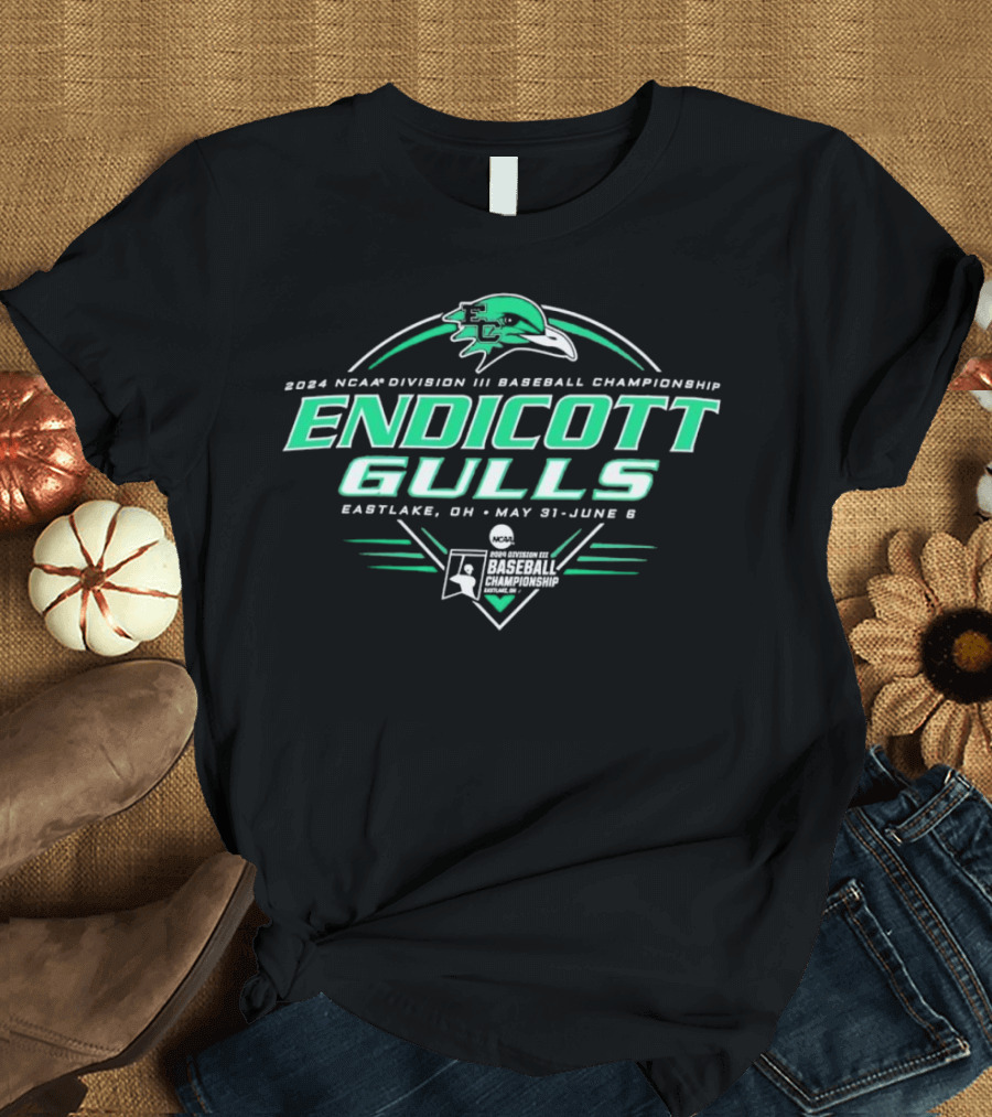 Endicott Gulls 2024 NCAA Division III Baseball Championship Eastlake Ohio May 31-June 6 T-Shirt