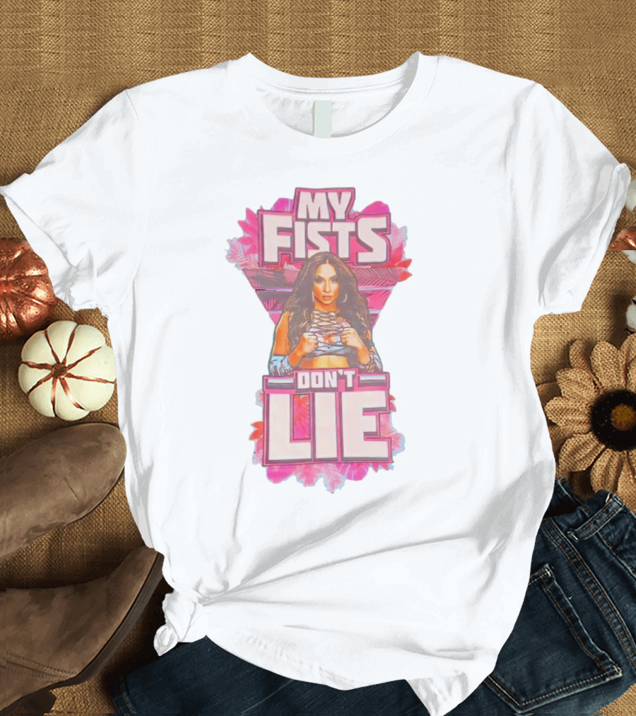 Lola Vice My Fists Don’t Lie Teal T-Shirt