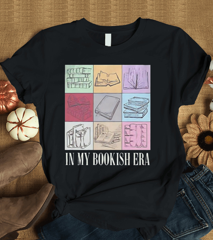 In My Bookish Era Reading Stack Aesthetic T-Shirt